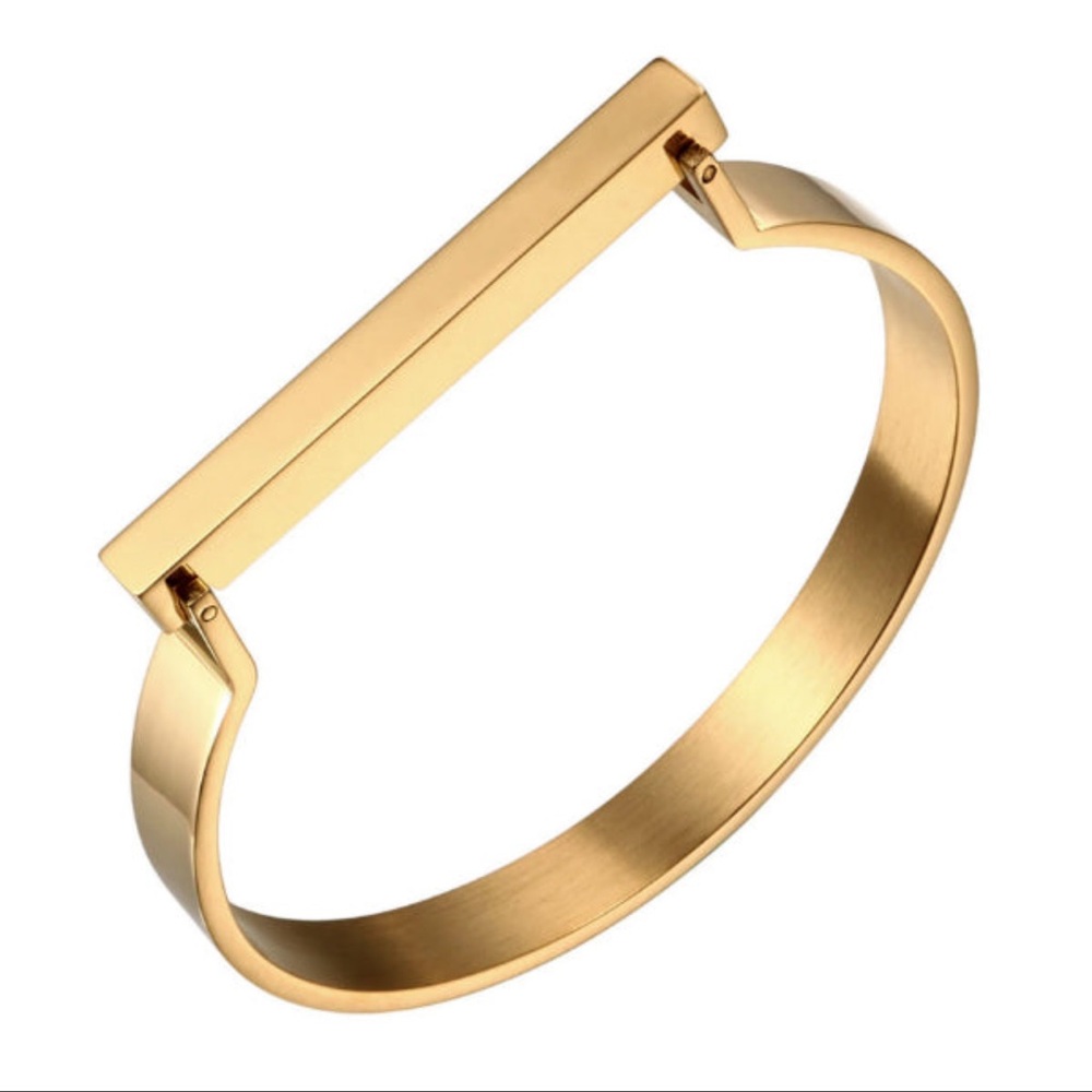 Lux Bar Bangle Bracelet - Stainless Steel - Picture 5 of 8